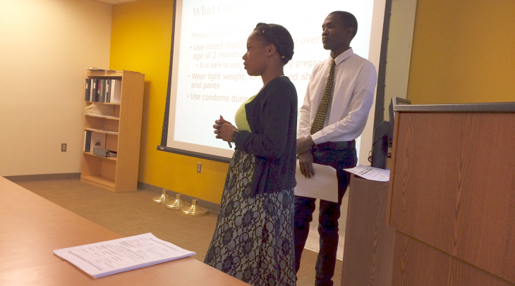 BCHD interns Vernon and Taylor present about the Zika virus